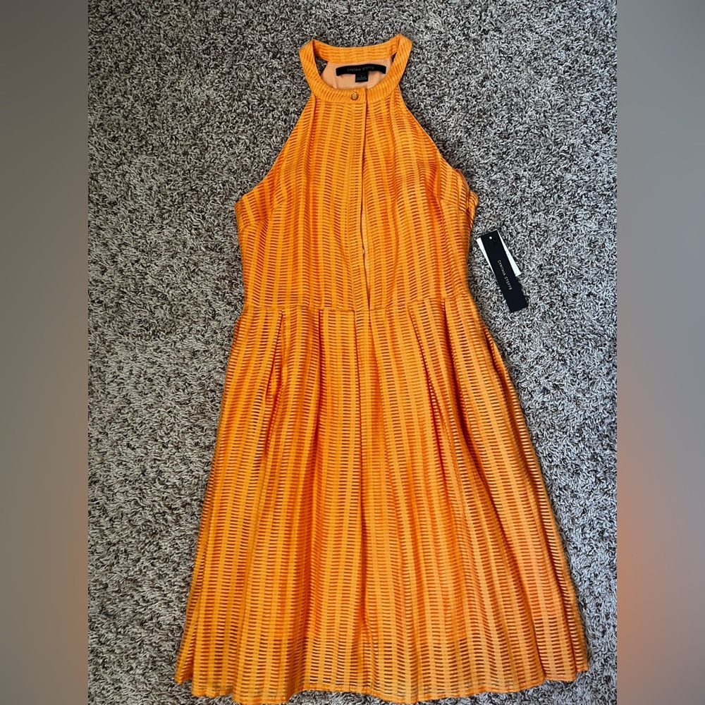 NWT Cynthia Steffe Bright Orange Dress Size 2 - Picture 2 of 12